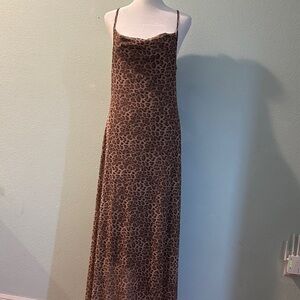 See You Monday Leopard Print Maxi Dress
